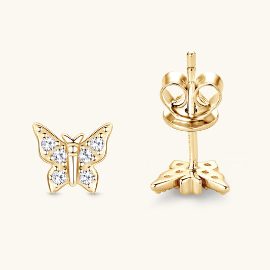 Elegant Diamond Butterfly Earrings