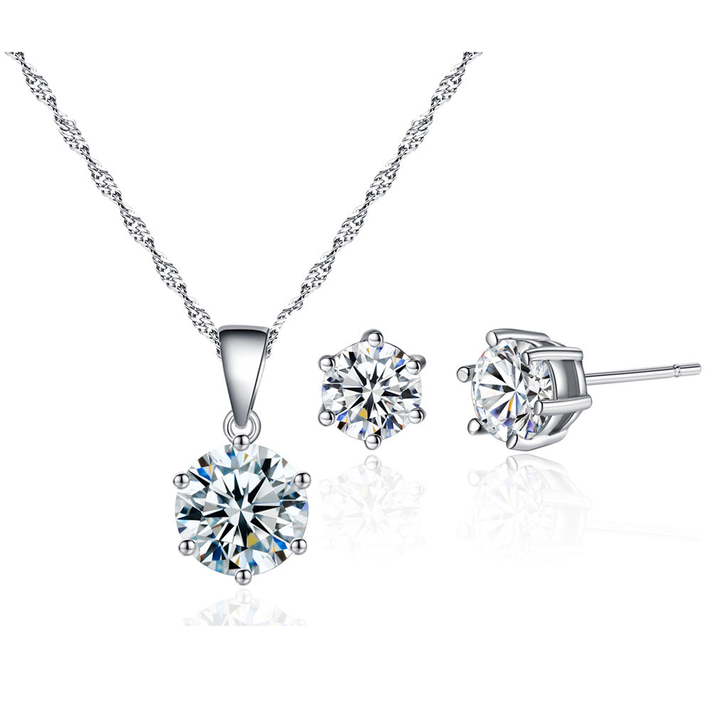 Luxurious Necklace And Stud Earrings Luxecraft Set