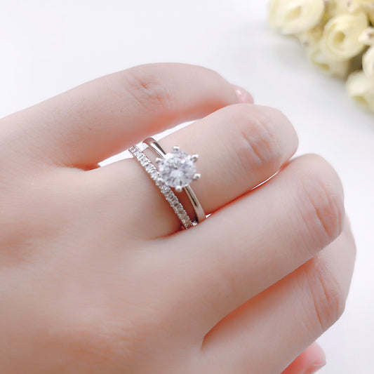 Luxecraft Ring Set Of 2 Diamond Rings