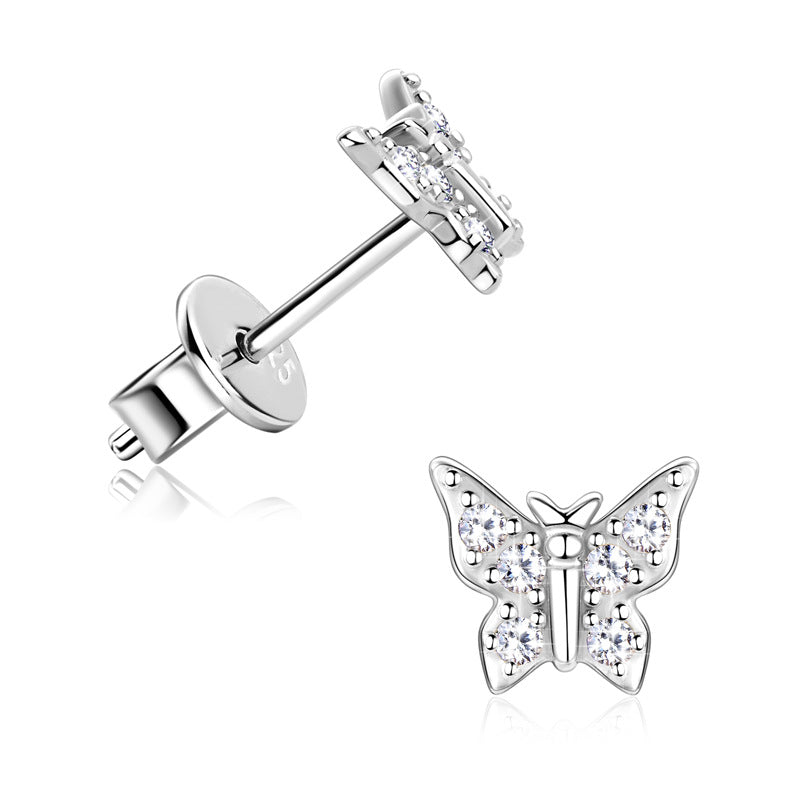 Elegant Diamond Butterfly Earrings