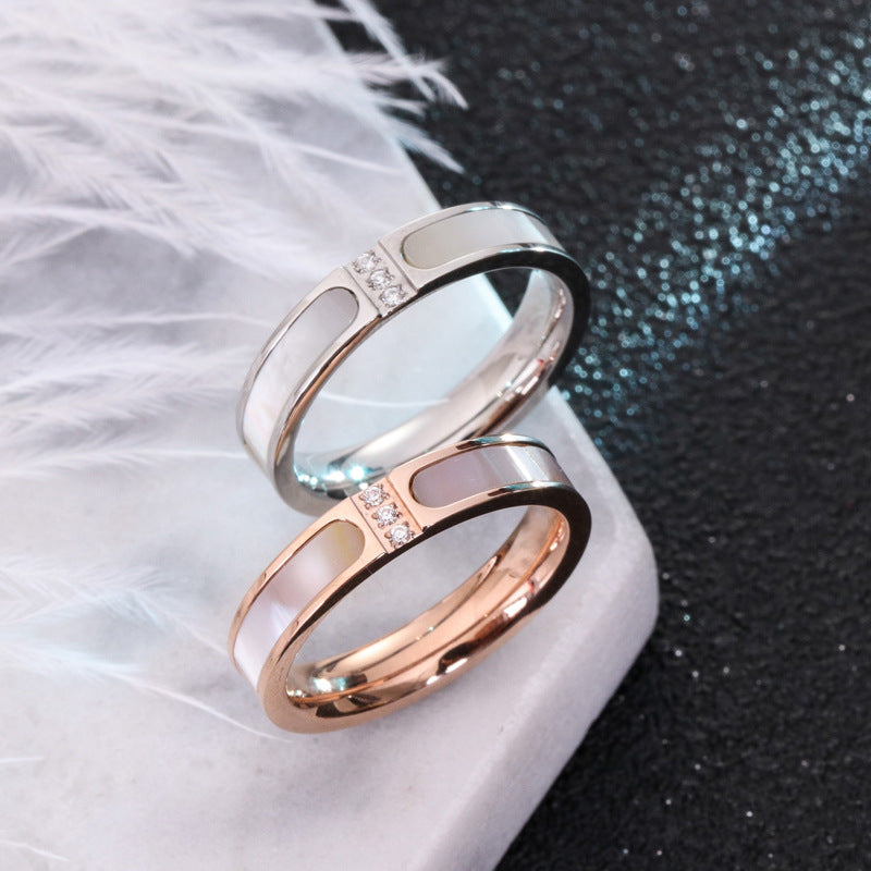 Luxecraft Three Diamonds Shell Ring