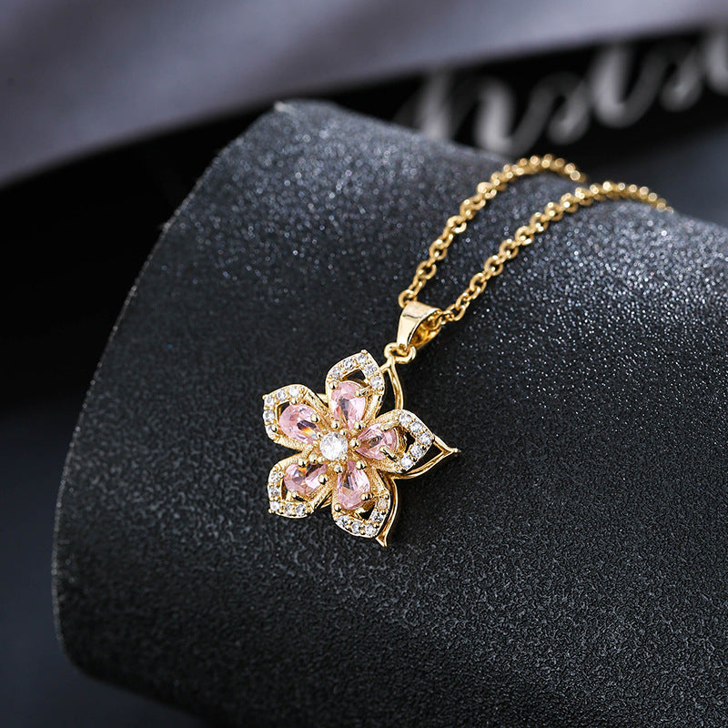 Exquisite Flower-shaped Luxecraft Necklace