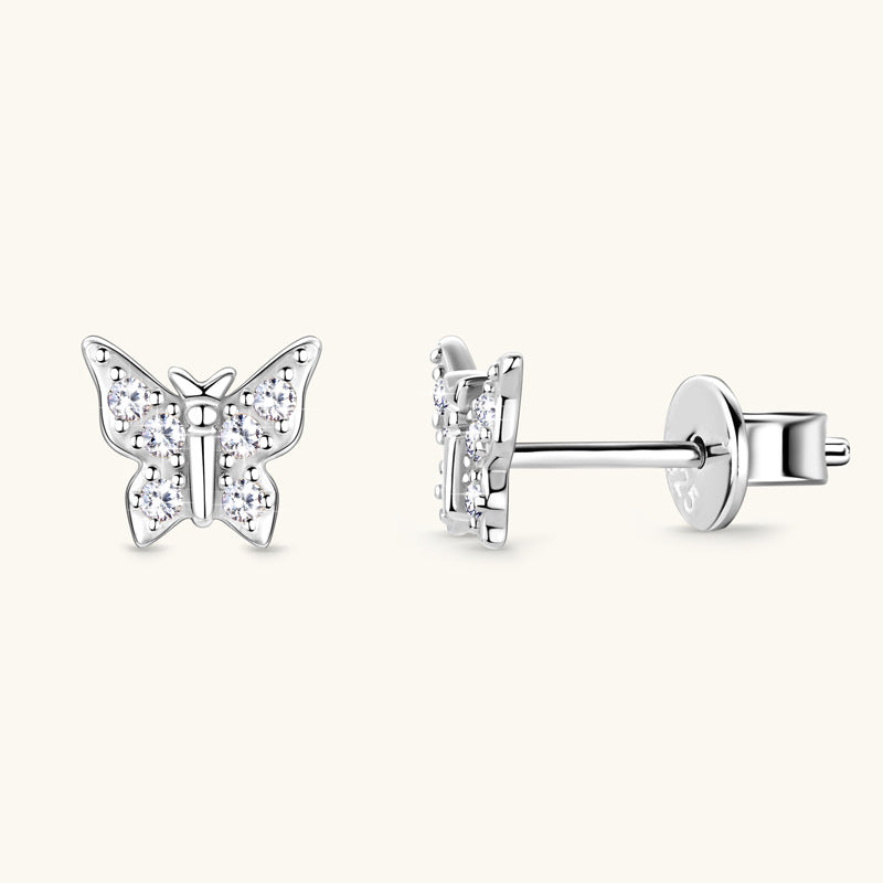 Elegante Diamant-Schmetterlingsohrringe
