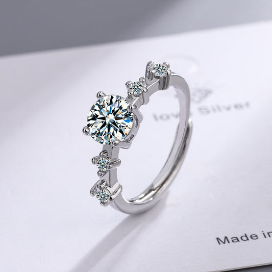 Bague de promesse spéciale avec un design spécial en diamant